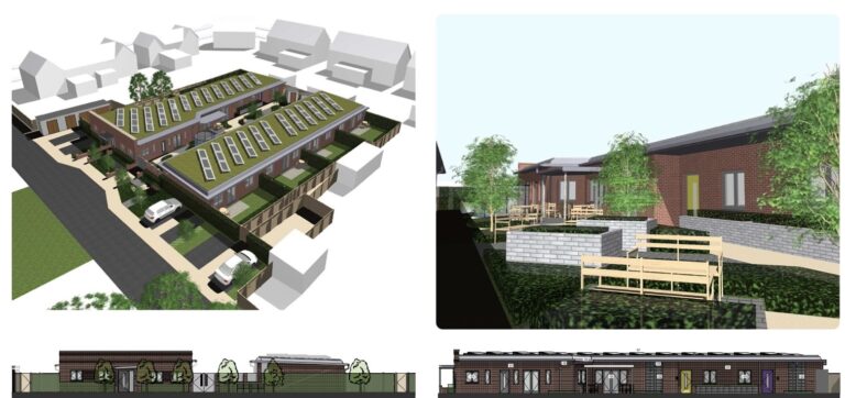 drawing of the design for building